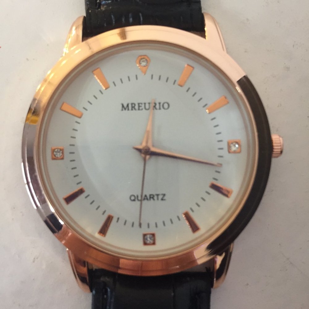 MREURIO Quartz Watch Copper Tone Rim NIB